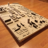 architektonický model řezání laserem