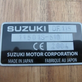 hliníkové štítky suzuki