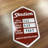 výrobní štítek motocykl