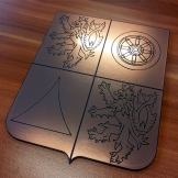 dvouvrstvý plast cedule imitace kovu