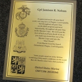 dvouvrstvý plast cedule imitace kovu