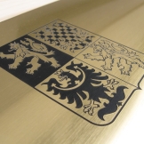 dvouvrstvý plast cedule imitace kovu